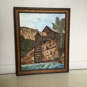 Charly Novotny original art oil painting Lost Horse Gold Mill Colorado Landscape